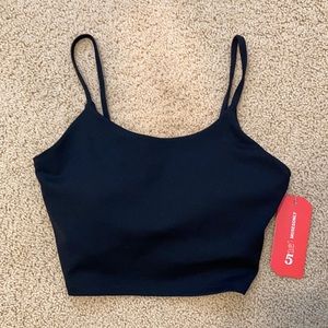NEW WITH TAG museonly black top with built in bra